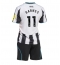 Newcastle United Harvey Barnes #11 Hjemmebanetrøje Børn 2025-26 Kort ærmer (+ bukser)