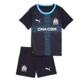 Olympique de Marseille Udebanetrøje Børn 2025-26 Kort ærmer (+ bukser)