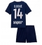 Paris Saint-Germain Desire Doue #14 Hjemmebanetrøje Børn 2025-26 Kort ærmer (+ bukser)