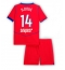 Paris Saint-Germain Desire Doue #14 Tredje trøje Børn 2025-26 Kort ærmer (+ bukser)
