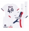 Paris Saint-Germain Ibrahim Mbaye #49 Udebanetrøje Børn 2025-26 Kort ærmer (+ bukser)
