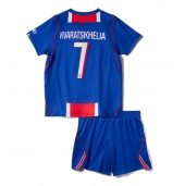 Paris Saint-Germain Khvicha Kvaratskhelia #7 Hjemmebanetrøje Børn 2026-27 Kort ærmer (+ bukser)