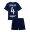 Paris Saint-Germain Lucas Beraldo #4 Hjemmebanetrøje Børn 2025-26 Kort ærmer (+ bukser)