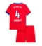Paris Saint-Germain Lucas Beraldo #4 Tredje trøje Børn 2025-26 Kort ærmer (+ bukser)