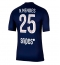 Paris Saint-Germain Nuno Mendes #25 Hjemmebanetrøje 2025-26 Kort ærmer