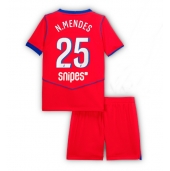 Paris Saint-Germain Nuno Mendes #25 Tredje trøje Børn 2025-26 Kort ærmer (+ bukser)