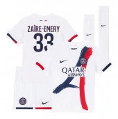 Paris Saint-Germain Warren Zaire-Emery #33 Udebanetrøje Børn 2025-26 Kort ærmer (+ bukser)
