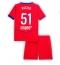 Paris Saint-Germain Willian Pacho #51 Tredje trøje Børn 2025-26 Kort ærmer (+ bukser)