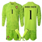 Portugal Diogo Costa #1 Målmand Hjemmebanetrøje Børn VM 2026 Lange ærmer (+ bukser)