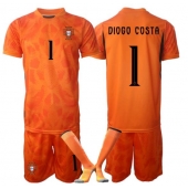 Portugal Diogo Costa #1 Målmand Udebanetrøje Børn VM 2026 Kort ærmer (+ bukser)