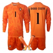 Portugal Diogo Costa #1 Målmand Udebanetrøje Børn VM 2026 Lange ærmer (+ bukser)