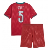 Portugal Diogo Dalot #5 Hjemmebanetrøje Børn VM 2026 Kort ærmer (+ bukser)