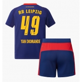 RB Leipzig Yan Diomande #49 Udebanetrøje Børn 2025-26 Kort ærmer (+ bukser)