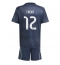 Real Madrid Alexander-Arnold #12 Udebanetrøje Børn 2025-26 Kort ærmer (+ bukser)