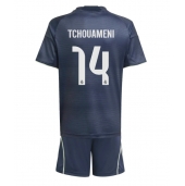 Real Madrid Aurelien Tchouameni #14 Udebanetrøje Børn 2025-26 Kort ærmer (+ bukser)