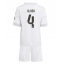 Real Madrid David Alaba #4 Hjemmebanetrøje Børn 2025-26 Kort ærmer (+ bukser)