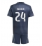 Real Madrid Dean Huijsen #24 Udebanetrøje Børn 2025-26 Kort ærmer (+ bukser)