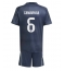 Real Madrid Eduardo Camavinga #6 Udebanetrøje Børn 2025-26 Kort ærmer (+ bukser)