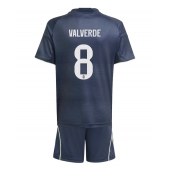 Real Madrid Federico Valverde #8 Udebanetrøje Børn 2025-26 Kort ærmer (+ bukser)