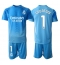Real Madrid Thibaut Courtois #1 Målmand Hjemmebanetrøje Børn 2025-26 Kort ærmer (+ bukser)