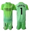 Real Madrid Thibaut Courtois #1 Målmand Udebanetrøje Børn 2025-26 Kort ærmer (+ bukser)