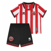 Sheffield United Hjemmebanetrøje Børn 2025-26 Kort ærmer (+ bukser)