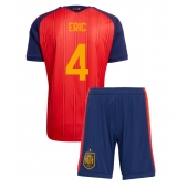 Spanien Eric Garcia #4 Hjemmebanetrøje Børn VM 2026 Kort ærmer (+ bukser)