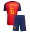 Spanien Mikel Merino #6 Hjemmebanetrøje Børn VM 2026 Kort ærmer (+ bukser)