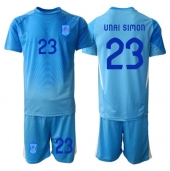 Spanien Unai Simon #23 Målmand Hjemmebanetrøje Børn VM 2026 Kort ærmer (+ bukser)