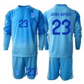 Spanien Unai Simon #23 Målmand Hjemmebanetrøje Børn VM 2026 Lange ærmer (+ bukser)