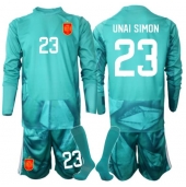 Spanien Unai Simon #23 Målmand Udebanetrøje Børn VM 2026 Lange ærmer (+ bukser)