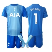 Tottenham Hotspur Guglielmo Vicario #1 Målmand Udebanetrøje Børn 2025-26 Kort ærmer (+ bukser)