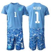 Tyskland Manuel Neuer #1 Målmand Udebanetrøje Børn VM 2026 Kort ærmer (+ bukser)