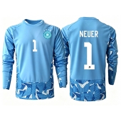 Tyskland Manuel Neuer #1 Målmand Udebanetrøje VM 2026 Lange ærmer
